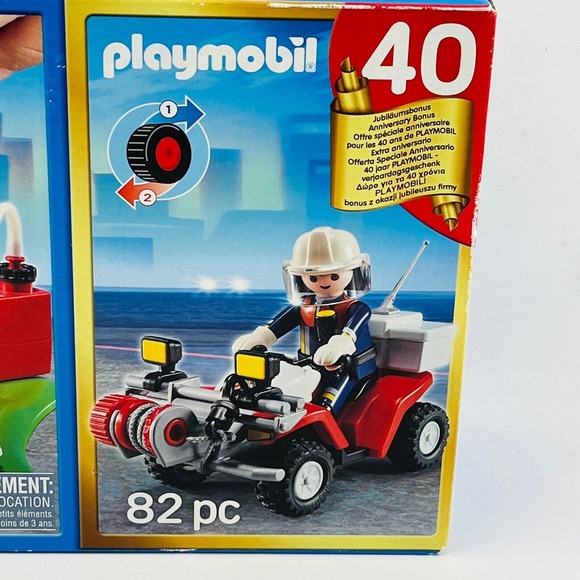 Playmobil 5169 City Action Fire Rescue w/Bonus Quad 40th Anniversary Compact Set - Picture 3 of 9
